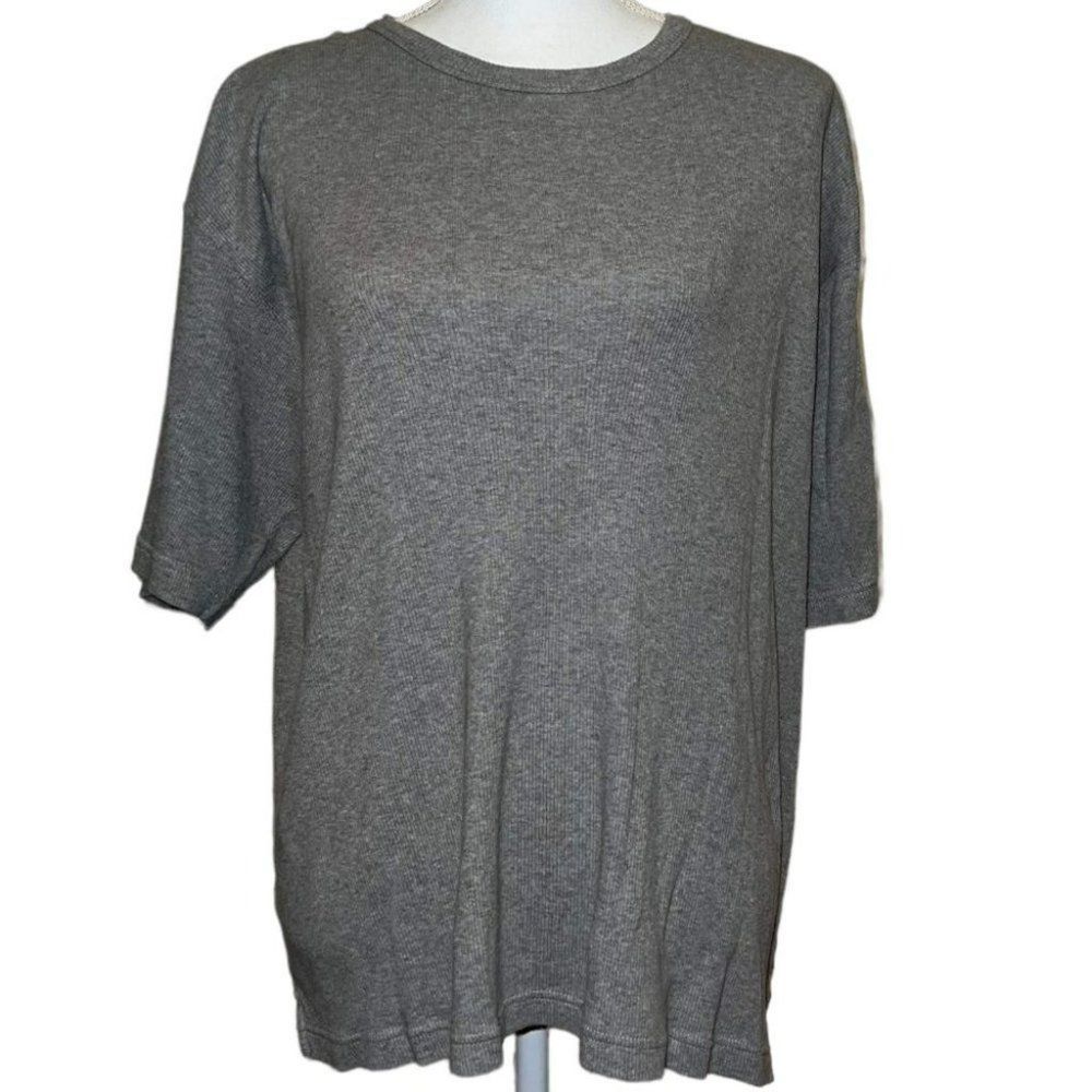 Bloomingdales East Island Mens Gray Oversized Knitted T Shirt Size M